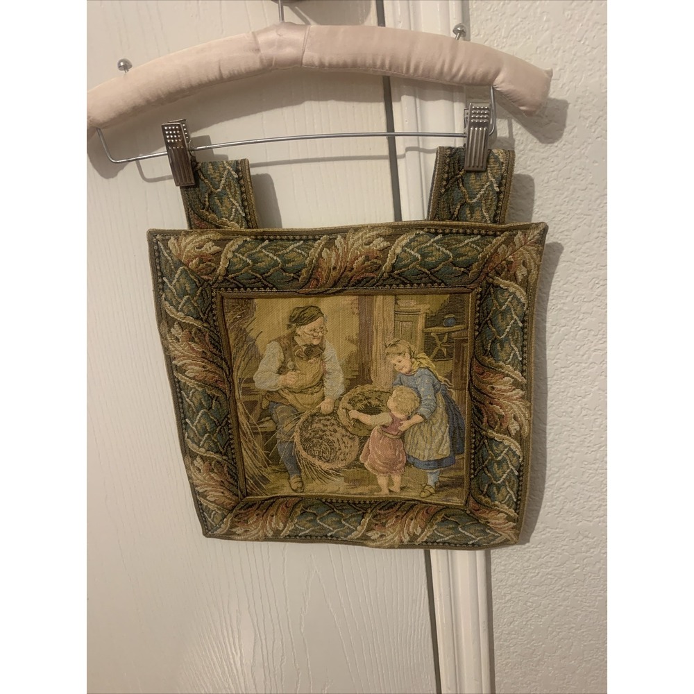 Metrax Belgium Jacquard Woven Tapestry Wall Art Hanging, Dutch Children w/Tabs